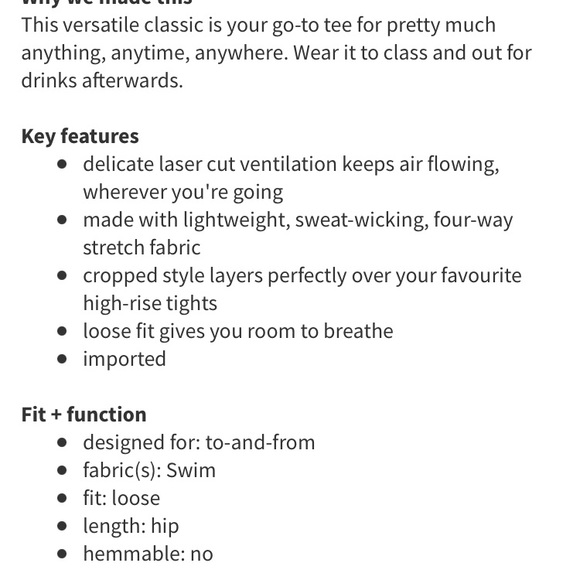 Lululemon size 6 perfectly perfed tee. - Picture 2 of 13